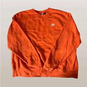 Orange Nike Embroidered Sweatshirt.